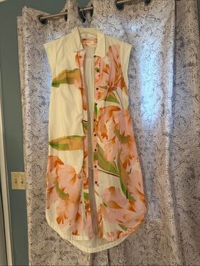 Maeve Sleeveless Floral Button-Front Dress